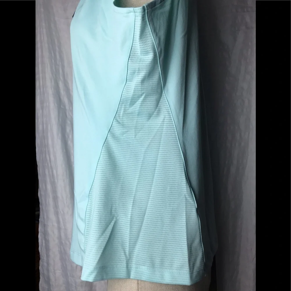 FILA Cap Sleeve Mesh Sides Collar Tennis Top XL